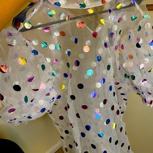 Sheer multicolor blouse